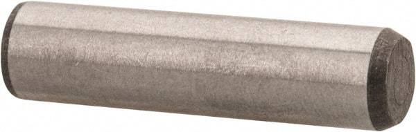 Made in USA - 5/16" Diam x 1-1/4" Pin Length 416 Stainless Steel Precision Dowel Pin - Passivated Finish, C 36-42 Hardness, 2 Beveled End - Americas Industrial Supply