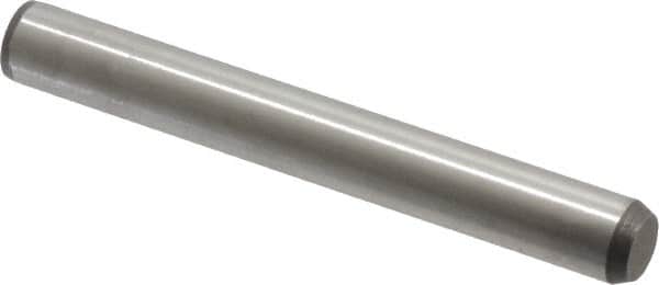 Made in USA - 3/8" Diam x 3" Pin Length 416 Stainless Steel Precision Dowel Pin - Passivated Finish, C 36-42 Hardness, 2 Beveled End - Americas Industrial Supply