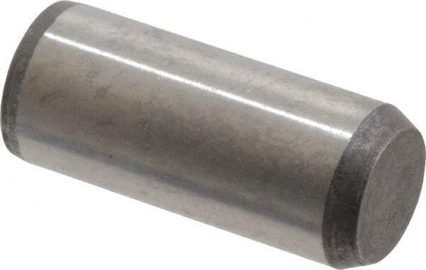 Made in USA - 3/8" Diam x 7/8" Pin Length 416 Stainless Steel Precision Dowel Pin - Passivated Finish, C 36-42 Hardness, 2 Beveled End - Americas Industrial Supply