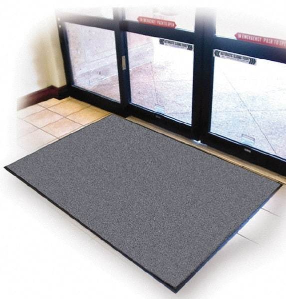 PRO-SAFE - 5 Ft. Long x 3 Ft. Wide, Poly Blended Carpet Surface, Cut Pile Entrance Matting - 3/8 Inch Thick, Indoor, Medium Traffic, Vinyl, Blue - Americas Industrial Supply