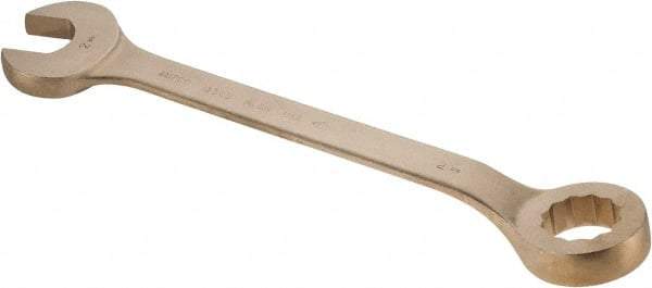 Ampco - 2-1/8" 12 Point Offset Combination Wrench - 15° Offset Angle, 22-3/4" OAL, Aluminum Bronze, Plain Finish - Americas Industrial Supply