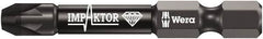 Wera - 1/4" Drive, PZ.3 Pozidriv Screwdriver Bit - 2" OAL - Americas Industrial Supply
