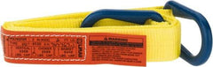 Lift-All - 6' Long x 2" Wide, 3,200 Lb Vertical Capacity, 1 Ply, Polyester Web Sling - 2,500 Lb Choker Capacity, Yellow - Americas Industrial Supply