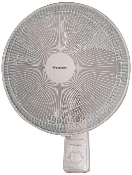 Comfort Zone - 16" Blade, 1/20 hp, 2,300 Max CFM, Single Phase Oscillating Wall Mounting Fan - 0.47 Amps, 120 Volts, 3 Speed - Americas Industrial Supply