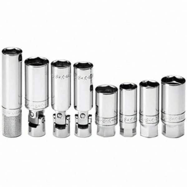 SK - 3/8" Drive Standard Socket Set - 9/16 to 13/16", Inch Measurement Standard - Americas Industrial Supply