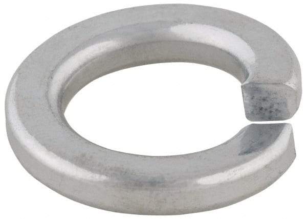 Made in USA - 1/4", 0.078" Thick Split Lock Washer - Alloy Steel, Uncoated, 0.255" Min ID, 0.263" Max ID, 0.365" Max OD - Americas Industrial Supply