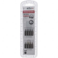 Wiha - 0.05" Hex Screwdriver Bit - 1/4" Drive, 1" OAL - Americas Industrial Supply