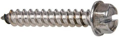 Value Collection - #14 Hex Washer Head Slotted Sheet Metal Screw - Stainless Steel, 1-1/2" Length Under Head, Grade 316 - Americas Industrial Supply