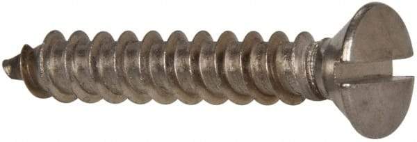 Value Collection - #14 Oval Head Slotted Sheet Metal Screw - Stainless Steel, 1-1/2" OAL, Grade 316 - Americas Industrial Supply