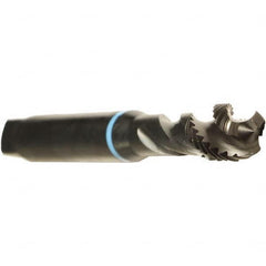 Emuge - M2x0.40 Metric 2 Flute 6H Modified Bottoming Spiral Flute Tap - Cobalt, Oxide Finish, 45mm OAL, Right Hand Flute, Right Hand Thread, Series Enorm - Americas Industrial Supply