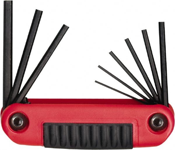 Eklind - 9 Piece Fold-Up Hex Key Set - Americas Industrial Supply