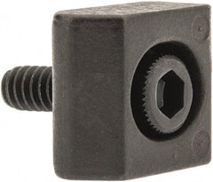 Mitee-Bite - 4-40 Screw Thread, 3/8" Wide x 0.075" High, Serrated Steel Standard Style Screw Mount Toe Clamp - 650 Lb Holding Force, 16" Lb Torque, 1.33 Lb Ft Torque, 0.26" Long Extension, 0.0075" Throw, 8 Clamps in Package - Americas Industrial Supply