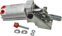 De-Sta-Co - 200 Lb Inner Hold Capacity, Horiz Mount, Air Power Hold-Down Toggle Clamp - 1/8 NPT Port, 145 Max psi, 102° Bar Opening, 26.92mm Height Under Bar - Americas Industrial Supply