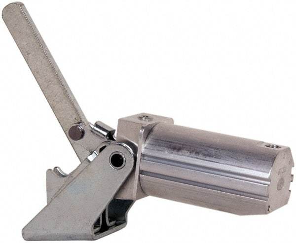 De-Sta-Co - 500 Lb Inner Hold Capacity, Horiz Mount, Air Power Hold-Down Toggle Clamp - 1/8 NPT Port, 145 Max psi, 103° Bar Opening, 35.05mm Height Under Bar - Americas Industrial Supply