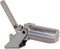 De-Sta-Co - 500 Lb Inner Hold Capacity, Horiz Mount, Air Power Hold-Down Toggle Clamp - 1/8 NPT Port, 145 Max psi, 103° Bar Opening, 35.05mm Height Under Bar - Americas Industrial Supply