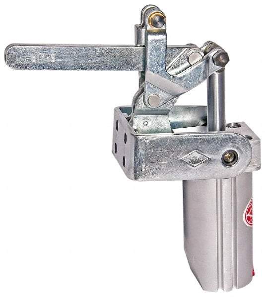 De-Sta-Co - 4,000 Lb Inner Hold Capacity, Vert Mount, Air Power Hold-Down Toggle Clamp - 1/4 NPT Port, 145 Max psi, 91° Bar Opening, 106.68mm Height Under Bar - Americas Industrial Supply
