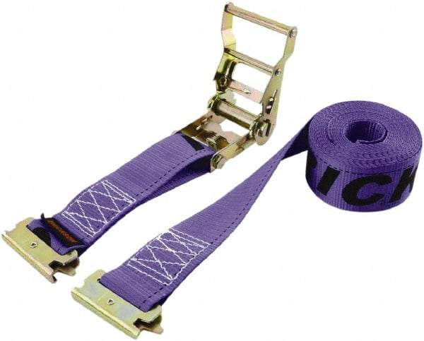 Erickson Manufacturing - 16' Long x 2" Wide, 2,500 Lb Basket Capacity, Polyester & Steel Web Sling - Blue - Americas Industrial Supply
