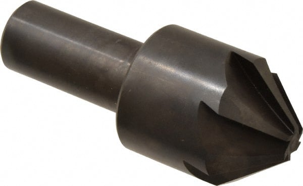 Hertel - 1-3/4" Head Diam, 1" Shank Diam, 6 Flute 82° High Speed Steel Countersink - Americas Industrial Supply