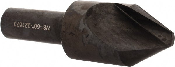 Hertel - 7/8" Head Diam, 1/2" Shank Diam, 1 Flute 60° High Speed Steel Countersink - Americas Industrial Supply
