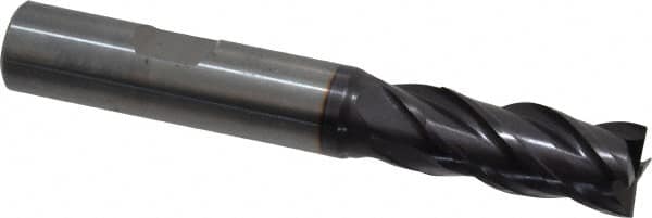 Guhring - 12mm, 26mm LOC, 12mm Shank Diam, 83mm OAL, 4 Flute, Solid Carbide Square End Mill - Single End, FIREX Finish, Spiral Flute, 35/38° Helix, Centercutting, Right Hand Cut, Right Hand Flute, Series 3732 - Americas Industrial Supply