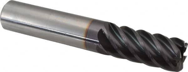 Guhring - 1/2", 6 Flute, Single End, Solid Carbide, 1/16" Corner Radius End Mill - 3" OAL, 45° Helix, Right Hand Flute, 1" LOC, Right Hand Cut - Americas Industrial Supply