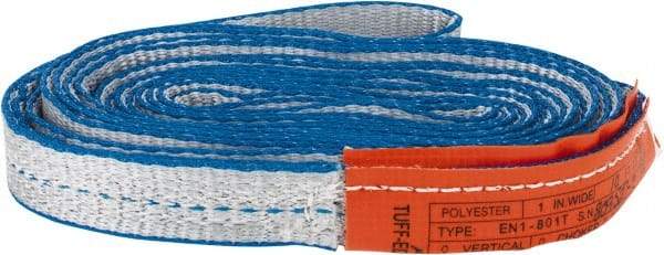 Lift-All - 10' Long x 1" Wide, 3,200 Lb Vertical Capacity, 1 Ply, Nylon Web Sling - 2,500 Lb Choker Capacity - Americas Industrial Supply