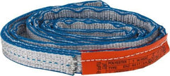 Lift-All - 5' Long x 1" Wide, 6,200 Lb Vertical Capacity, 2 Ply, Polyester Web Sling - 4,900 Lb Choker Capacity - Americas Industrial Supply