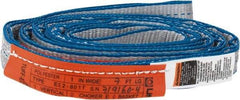 Lift-All - 7' Long x 1" Wide, 3,200 Lb Vertical Capacity, 2 Ply, Polyester Web Sling - 1,250 Lb Choker Capacity - Americas Industrial Supply