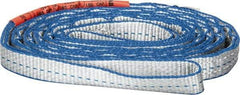 Lift-All - 10' Long x 1" Wide, 3,200 Lb Vertical Capacity, 2 Ply, Polyester Web Sling - 2,500 Lb Choker Capacity - Americas Industrial Supply