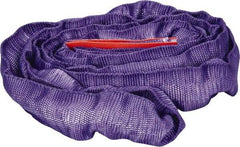Lift-All - 5' Long x 1" Wide, Polyester Web Sling - 2,100 Lb Choker Capacity, 5/8" Diam Chain, Purple - Americas Industrial Supply