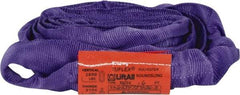 Lift-All - 6' Long x 1" Wide, 2,600 Lb Vertical Capacity, Polyester Web Sling - 2,100 Lb Choker Capacity, 5/8" Diam Chain, Purple - Americas Industrial Supply
