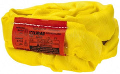 Lift-All - 5' Long x 1-3/4" Wide, Polyester Web Sling - 6,700 Lb Choker Capacity, 1-1/8" Diam Chain, Yellow - Americas Industrial Supply
