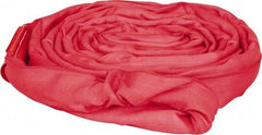 Lift-All - 10' Long x 2" Wide, Polyester Web Sling - 10,600 Lb Choker Capacity, 1-3/8" Diam Chain, Red - Americas Industrial Supply