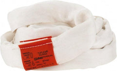 Lift-All - 8' Long x 2-1/8" Wide, Polyester Web Sling - 13,400 Lb Choker Capacity, 1-3/8" Diam Chain, White - Americas Industrial Supply