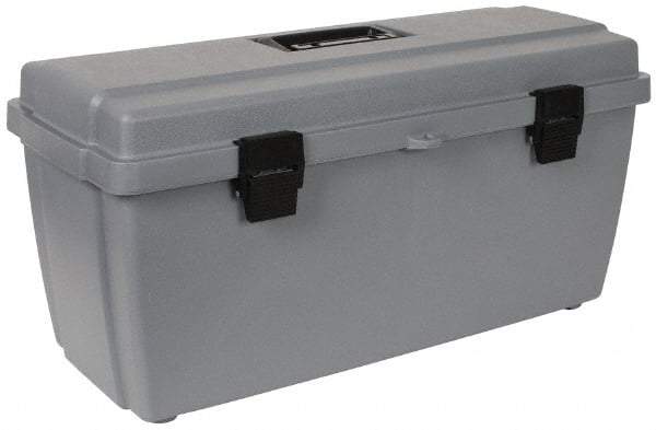 Flambeau - 1 Compartment 1 Tray Utility Tool Box - 20-5/8" Wide x 7-1/2" Deep x 10" High, Copolymer Resin, Gray - Americas Industrial Supply