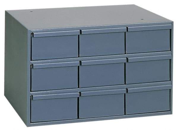 Durham - 9 Drawer, Small Parts Steel Storage Cabinet - 11-5/8" Deep x 17-1/4" Wide x 10-7/8" High - Americas Industrial Supply