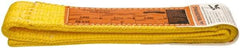 Made in USA - 3' Long x 2" Wide, 4,640 Lb Vertical Capacity, 2 Ply, Nylon Web Sling - 3,715 Lb Choker Capacity - Americas Industrial Supply