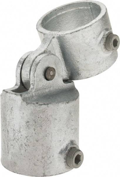 Kee - 2" Pipe, Malleable Iron Swivel Socket Pipe Rail Fitting - Galvanized Finish - Americas Industrial Supply