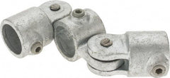 Kee - 1" Pipe, Malleable Iron Swivel Socket Pipe Rail Fitting - Galvanized Finish - Americas Industrial Supply
