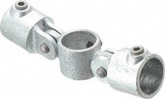 Kee - 1-1/4" Pipe, Malleable Iron Swivel Socket Pipe Rail Fitting - Galvanized Finish - Americas Industrial Supply