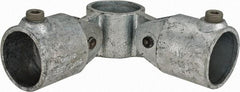 Kee - 1-1/2" Pipe, Malleable Iron Swivel Socket Pipe Rail Fitting - Galvanized Finish - Americas Industrial Supply