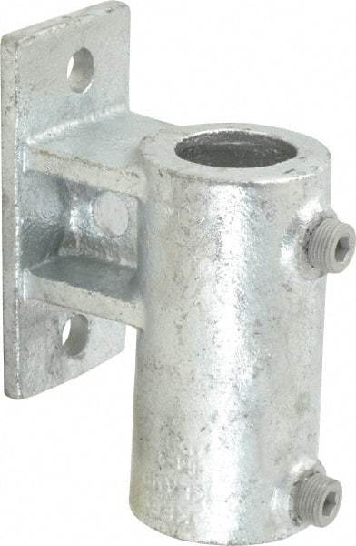 Kee - 1-1/2" Pipe, Malleable Iron Rail Base Pipe Rail Fitting - Galvanized Finish - Americas Industrial Supply