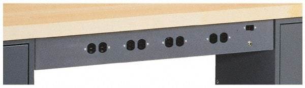 Edsal - Workbench & Workstation Power Center - Use with Edsal 72" Long Modular Workstations - Americas Industrial Supply