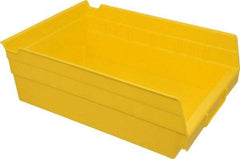 Akro-Mils - 11-5/8" Deep, Yellow Hopper Shelf Bin - 4" High x 8-3/8" Wide x 11-5/8" Long - Americas Industrial Supply