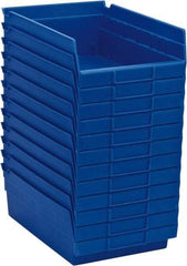 Akro-Mils - 11-5/8" Deep, Blue Hopper Shelf Bin - 4" High x 8-3/8" Wide x 11-5/8" Long - Americas Industrial Supply