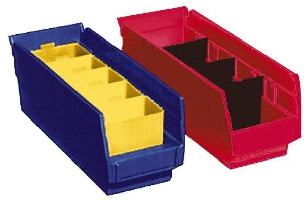 Akro-Mils - 23-5/8" Deep, Blue Hopper Shelf Bin - 4" High x 11-1/8" Wide x 23-5/8" Long - Americas Industrial Supply