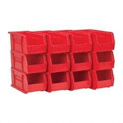 Akro-Mils - 30 Lb. Load Capacity, 10-7/8" Deep, Red Polymer Hopper Stacking Bin - 5" High x 5-1/2" Wide x 10-7/8" Long - Americas Industrial Supply