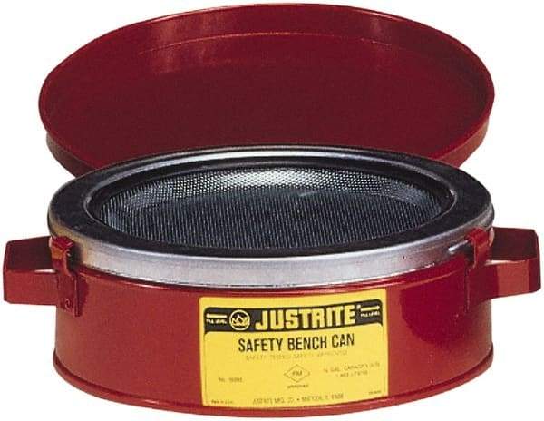 Justrite - Safety Bench Cans & Dip/Wash Tanks Type: Bench Can Capacity (Qt.): 1.00 - Americas Industrial Supply
