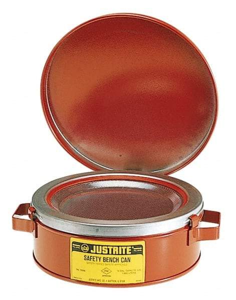 Justrite - Safety Bench Cans & Dip/Wash Tanks Type: Bench Can Capacity (Qt.): 2.00 - Americas Industrial Supply