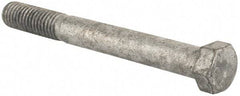 Value Collection - 7/16-14 Thread, 4" Length Under Head, Steel Hex Head Bolt - Hot Dipped Galvanized Coated, UNC Thread, ASTM A307, Grade 2 - Americas Industrial Supply